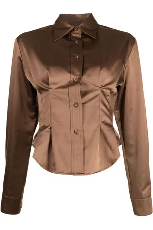Cynthia Rowley Pleat-detail long-sleeve shirt