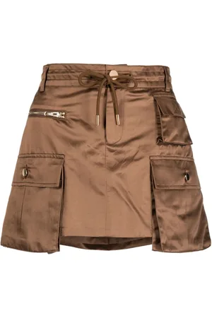 Cynthia Rowley Satin cargo miniskirt