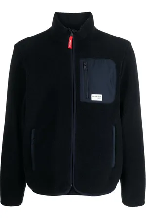 FAY Logo-appliqué fleece windbreaker