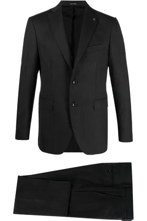 TAGLIATORE Brooch-detail single-breasted suit