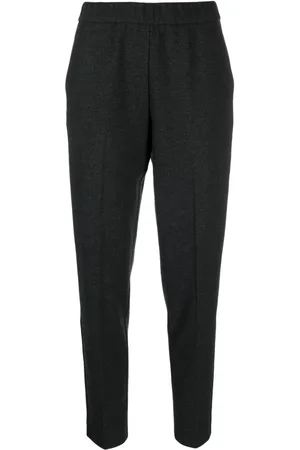 LE TRICOT PERUGIA Herringbone tapered-leg trousers
