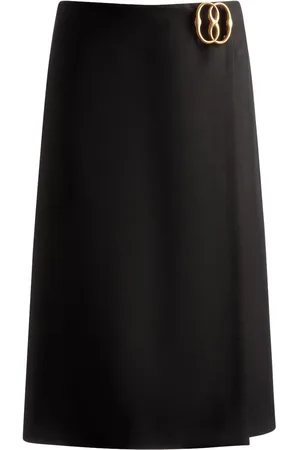 Bally Logo-plaque mohair skirt