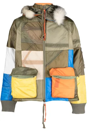 GREG LAUREN Parachute Scrapwrk color-block panelled jacket