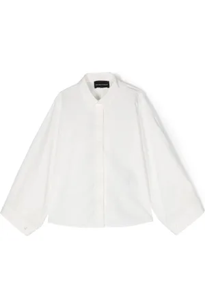 Emporio Armani Wide-sleeve cotton poplin shirt