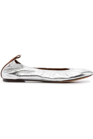 Lanvin Metallic leather ballerina shoes