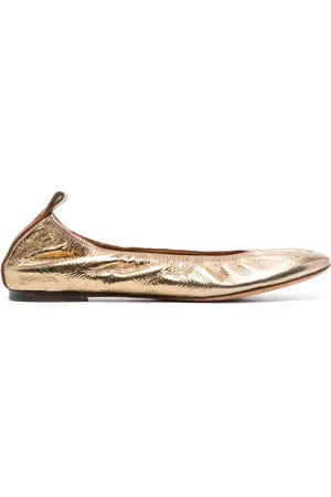 Lanvin Metallic leather ballerina shoes