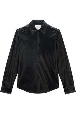 Courrèges Faux-leather button-up shirt