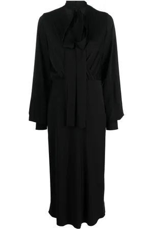 Sportmax Attached-scarf silk-blend midi dress