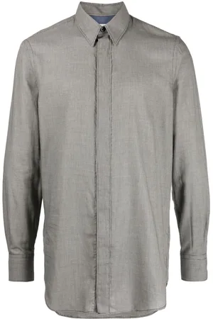 Paul Smith Fine-check cotton blend shirt