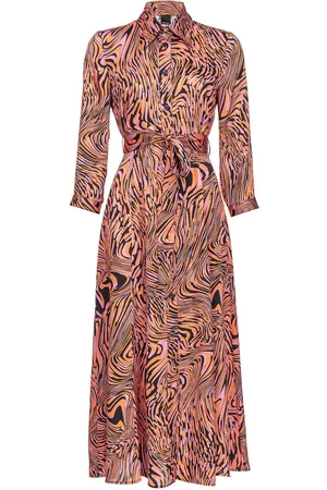 Pinko Abstract-print belted dress
