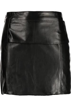 Boyarovskaya Zip-up leather skirt