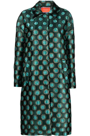 La DoubleJ Boxy polka-dot print coat