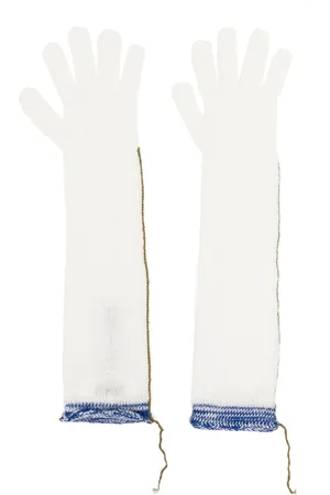 Maison Margiela Contrast-stitch open-knit gloves