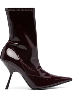 Sergio Rossi Pointed-toe 100mm high-shine boots
