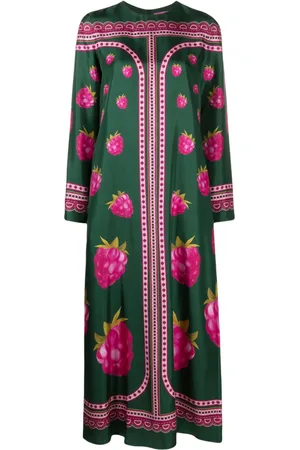 La DoubleJ Graphic-print silk maxi dress