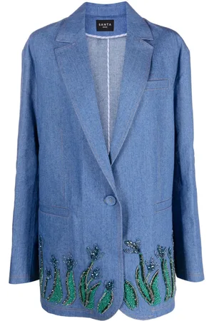 SANTA BRANDS Bead-embellished single-breasted blazer