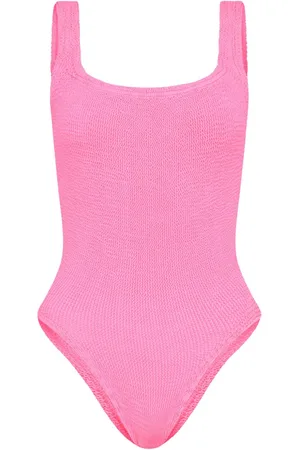 Hunza G Ruched scoop-back swimsuit