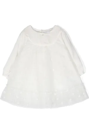 Tartine Et Chocolat Floral-embroidered tulle dress
