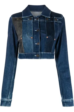 Moschino Pointed-flat collar cotton-blend jacket