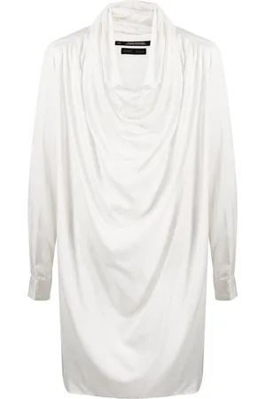 JULIUS Draped-design long-sleeve shirt