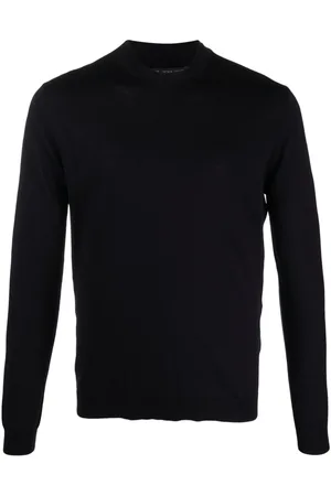 LOW BRAND Layered-neckline merino wool jumper