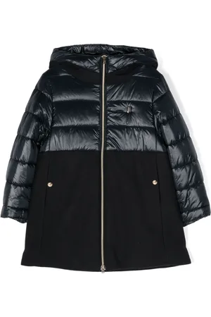 HERNO Panelled hooded puffer coat
