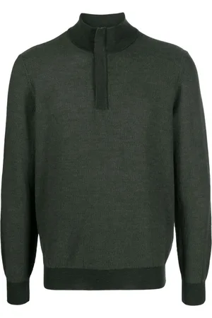 CANALI Half-zip wool jumper