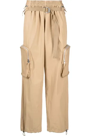DION LEE Belted straight-leg trousers