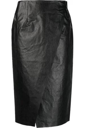 Kassl Editions Strap-detail wrap midi skirt