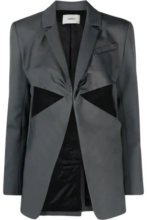 COPERNI Twisted cut-out herringbone blazer