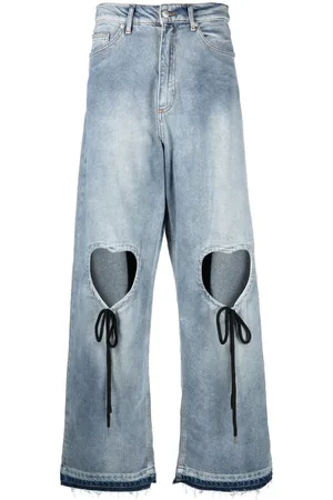 Natasha Zinko Heart cut-out jeans