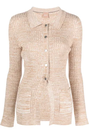 HUGO BOSS Mélange-effect button-up cardigan
