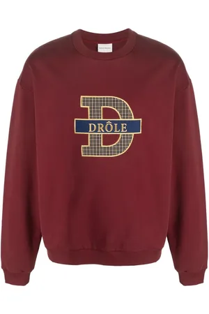 Drôle de Monsieur Tartan-check cotton sweatshirt
