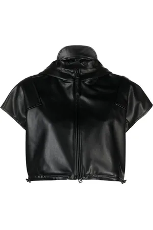 Issey Miyake Straight Seams hooded cropped jacket