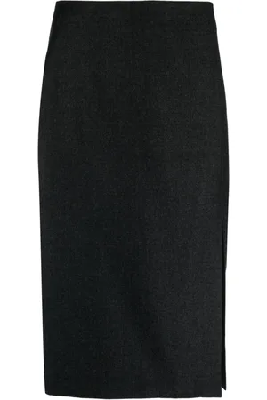 THEORY High-waisted virgin wool skirt