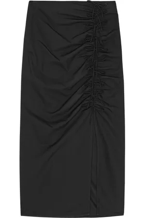 Ganni Draped mid-rise midi dress