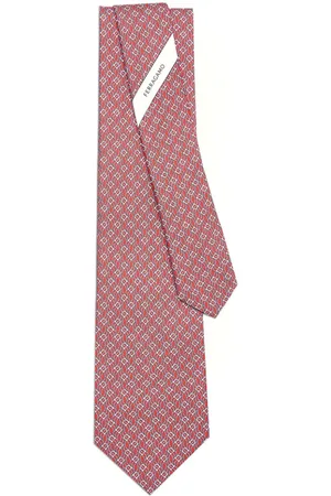 Salvatore Ferragamo Tetris-print silk tie