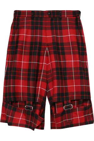 Comme des Garçons Tartan-check wool shorts
