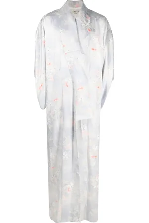 A.N.G.E.L.O. Vintage Cult 1980s floral-jacquard kimono