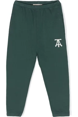 The Animals Observatory Logo-print cotton track pants