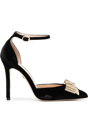 DEE OCLEPPO Bow 105mm velvet pumps
