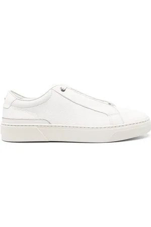 HUGO BOSS Logo-plaque leather sneakers