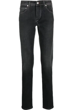 BARBA Logo-patch stretch skinny jeans