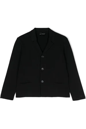 Emporio Armani Logo-embroidered button-up blazer