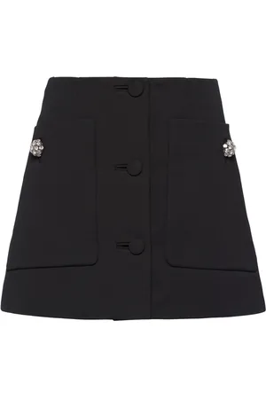 Prada Crystal-embellished wool skirt