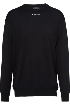 Prada Intarsia-logo cashmere jumper