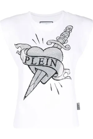 Philipp Plein Logo-print shoulder-pads tank top