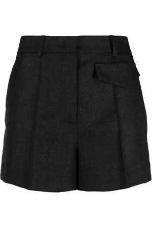BLANCA Salicaria pleated mid-rise shorts