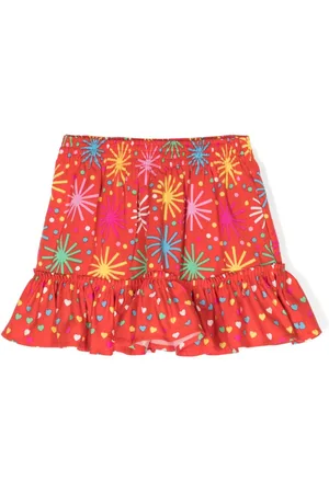 Stella McCartney Graphic-print ruffled skirt