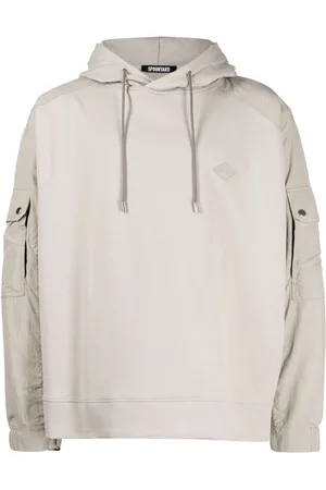 Spoonyard Logo-appliqué panelled hoodie